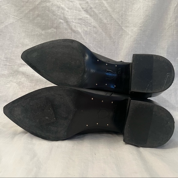 MASSIMO DUTTI black leather ankle boot with buckle - Picture 6 of 9